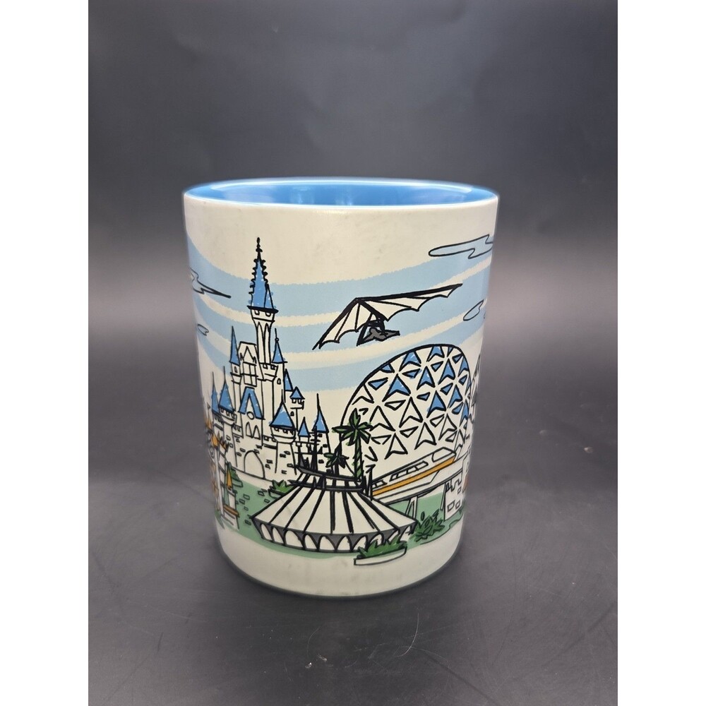 Walt Disney World FOUR PARKS CERAMIC MUG Cup Magic Kingdom EPCOT Hollywood - Picture 11 of 15